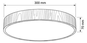 Brilagi - димируемо LED таванно осветително тяло POOL LED/36W/230V Ø 30 см, дървесен декор +DO