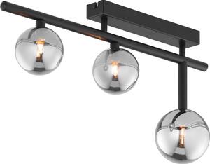 Jupiter 1907 - Плафон NEPTUN 3xG9/14W/230V черен/димчато сив