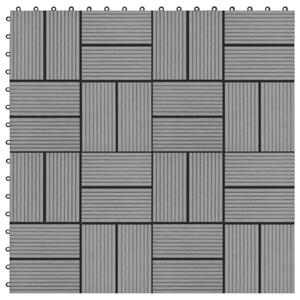 Sonata 11 бр декинг плочки, WPC, 30x30 см, 1 кв.м., сиви