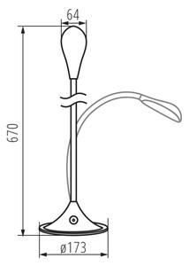 Kanlux 22343- LED Димируем гъвкав настолна лампа FRANCO LED/6,8W/230V черен