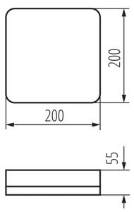 Kanlux 37295- LED Индустриална лампа за таван IPER LED/19W/230V IP65 ъглов бял