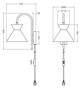 Osram - Настенна лампа DECOR WAIST 1xE27/40W/230V черна