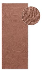 Теракотена ръчно изработена вълнена пътека 80x200 cm Calmio – Hanse Home