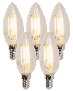 Комплект от 5 E14 димируеми LED свещи B35 5W 380lm 2700K