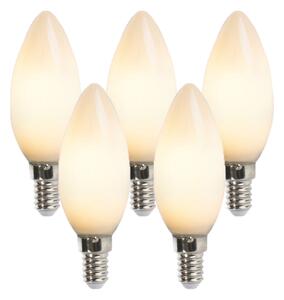 Комплект от 5 LED крушки свещ E14 B35 2W 180lm 2350K