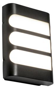 Модерен стенен аплик черен с LED IP44 - Gaev
