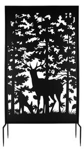 Черен метален балконски параван 100x186 cm Deer – Esschert Design