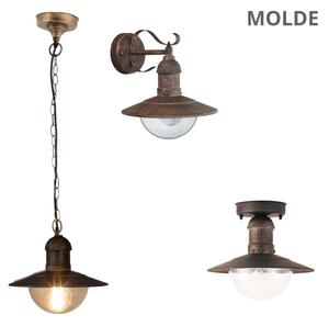 Brilagi - Външно стенно осветително тяло MOLDE 1xE27/60W/230V IP44 бронзов/патина
