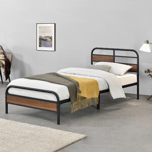 Metal Bed Aarau 90x200 cm Black