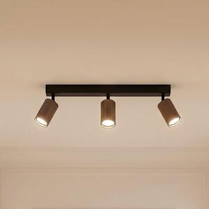 TK Lighting Таванна лампа Tune, 3-пламъчна, кафява, метал, дължина 66 cm, Затъмняване, Кафяв / ръждив, Дневна/трапезария, Алуминий