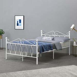 Metal Bed Abolda 140x200 cm Double Bed up to 300kg White