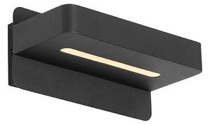 Модерен стенен аплик черен с LED с USB и превключвател - Ted