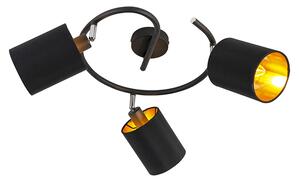 Интелигентен модерен таванен аплик черен с 3 WiFi B35 - Lofty