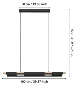 Eglo 98836 - LED Димируем висящ полилей ERMUA-Z LED/27W/230V