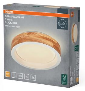 Osram -LED Димируемо таванно осветително тяло MARIANO LED/16W/230V Ø 31 cm дъб/бял
