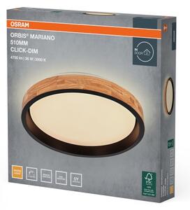 Osram -LED Димируемо таванно осветително тяло MARIANO LED/36W/230V диаметър 51 см дъб/черен