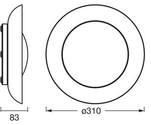Osram -LED Димируемо таванно осветително тяло PLATE LED/19W/230V Ø 31 см розово