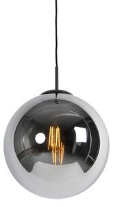 Смарт висяща лампа черна с димно стъкло 30 см вкл. Wifi ST64 - Pallon