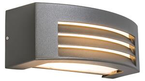 Интелигентна стенна лампа антрацит IP44 с Wifi P45 - Hurricane 1