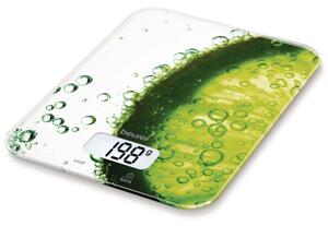 Кухненска везна Beurer KS 19 Fresh, До 5 кг, ТАРА, Сензорно управление, LCD, Стъкло, Ултратънка, Зелен