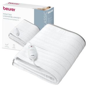 Електрическа загряваща подложка за матрак Beurer TS 17, 100W, 3 темп. нива, 150x80cm, Дистанционно, Дишаща, Бял