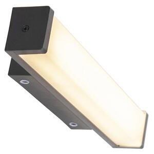 Модерна стенна лампа черна 32см с LED IP44 - Cascada