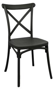 Градински стол Crossie Pako Pako World Black 38x46.5x82 cm