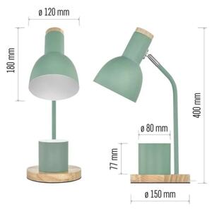 Настолна лампа POPPY 1xE27/25W/230V зелена