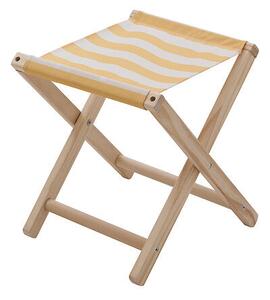 Сгъваемо столче atmosphera Poolside, Дърво и жълт текстил, 37 cm