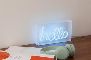 Настолна LED неонова лампа atmosphera Hello, 23 x 4 x 12.5 cm, Синя