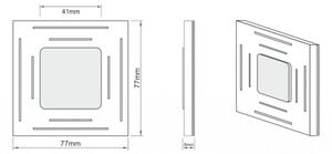 LDST SP-01-CB-BZ8- LED стълбищна лампа SPACE 8xLED/1,2W/230V блясък, черна