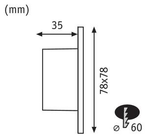 Paulmann 92922 - LED/1,7W стълбищна лампа WAND 230V
