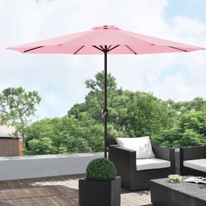 Parasol 230x300cm Steel/Polyester Pastel Pink