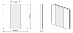 LDST DU-01-SC-BZ8 - LED стълбищна лампа DUO 8xLED/1,2W/230V сива