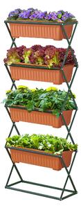 Vertical bed Veenendaal 51x21x125cm w 4 planter boxes