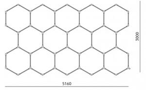 LED таванно осветително тяло HEXLINE LED/513W/230V 4000K 300x516 cm бяло