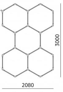 LED таванно осветително тяло HEXLINE LED/216W/230V 6500K 208x300 cm бяло