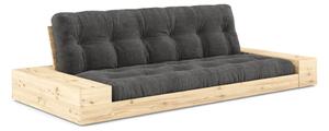 Разтегателен диван от велур в черно и антрацит 244 см Base – Karup Design