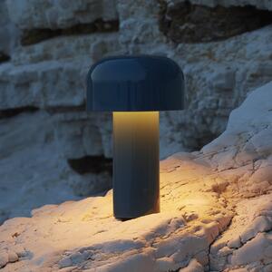 FLOS LED настолна лампа с акумулатор Bellhop, синя, 21 см, регулиране на, Затъмняване, Син, Дневна/трапезария, Пластмаса, Дизайн