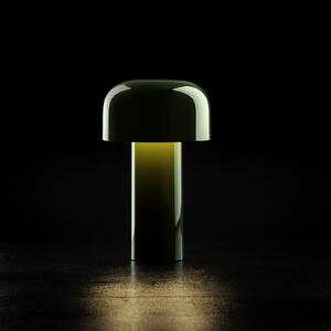 FLOS LED настолна лампа с акумулатор Bellhop, зелена, 21 см, регулиране на, Затъмняване, Зелен, Дневна/трапезария, Пластмаса, Дизайн