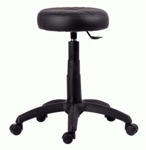 Табуретка Antares HOCKER, до 100кг, изкуствена кожа, газов механизъм, черна