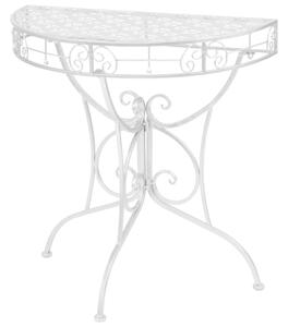 Sonata Странична маса винтидж полукръг метал 72x36x74 см сребриста