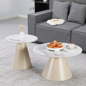 Комплект от 2 масички за кафе, Duoma, Pako, Cappuccino 70x70x40,5 см