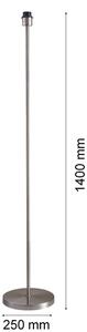 LED подова лампа TUNJA 1xE27/20W/230V Ø 38 см матов хром/кафяв