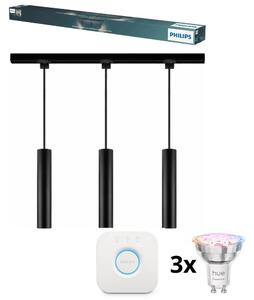 Philips LED димируем полилей на кабел за шинна система EASYLINK HUE 3xGU10/4,7W/230V + Hue Bridge