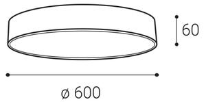 LED2 - LED таванно осветително тяло MONO SLIM LED/60W/230V 3000K/4000K Ø 60 см черно