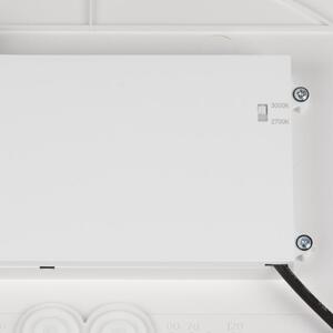 SLV LED таванска лампа Decona, Ø 42 cm, бяла, метална, CCT, Затъмняване, Бял, Баня, Алуминий, Модерен