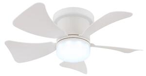 Globo 03609W - LED Димируем таванен вентилатор HINES LED/10W/230V + д.у. бял