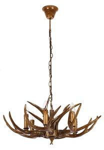 Brilagi - Полилей на верига DEER 6×E14/10W/230V, Ø 70 см, с еленови рога