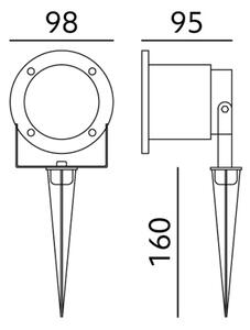 BRILAGI - Външна лампа TERRA 1xGU10/50W/230V IP65 ръждива